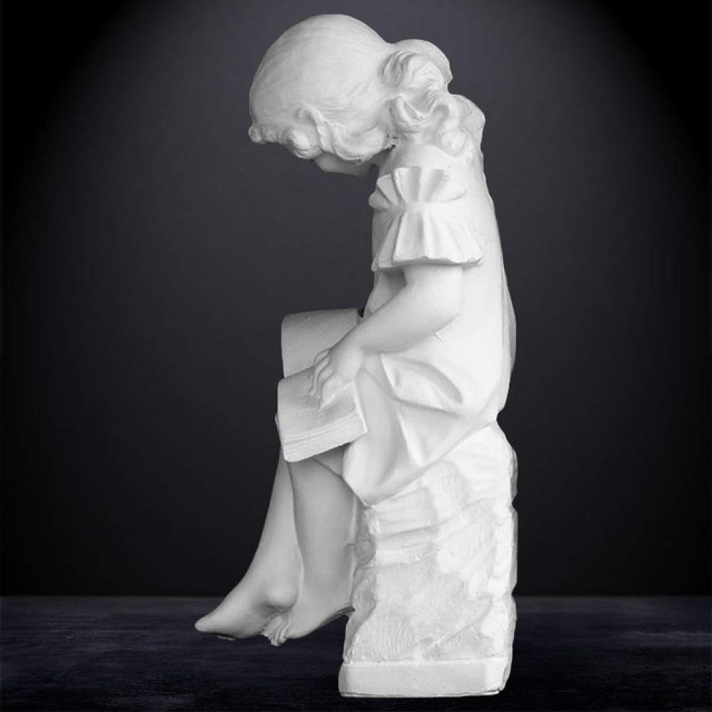 Amazon.co.jp: 読書読書少女50cmスケッチアート教材彫刻頭像モデル装飾